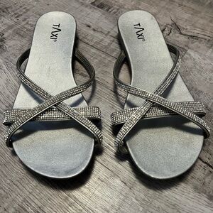 Silver Rhinestone Women's Sandals